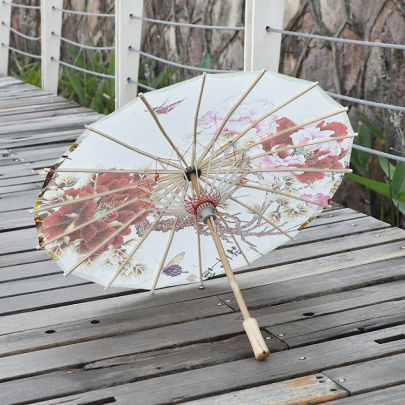 Guarda-sóis chineses casamentos guarda-chuva tema asiático decoração trajes de madeira