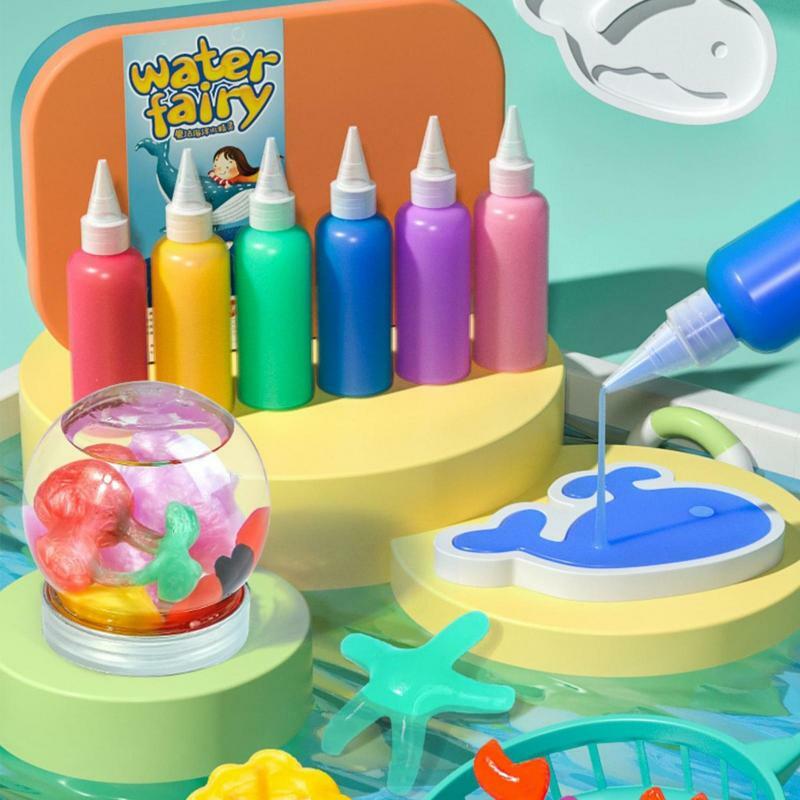 Gel mágico de elfo de agua para niños y niñas, Kit de elfo de agua de aprendizaje de ciencia, juguetes coloridos de hadas acuáticas, regalos para bricolaje