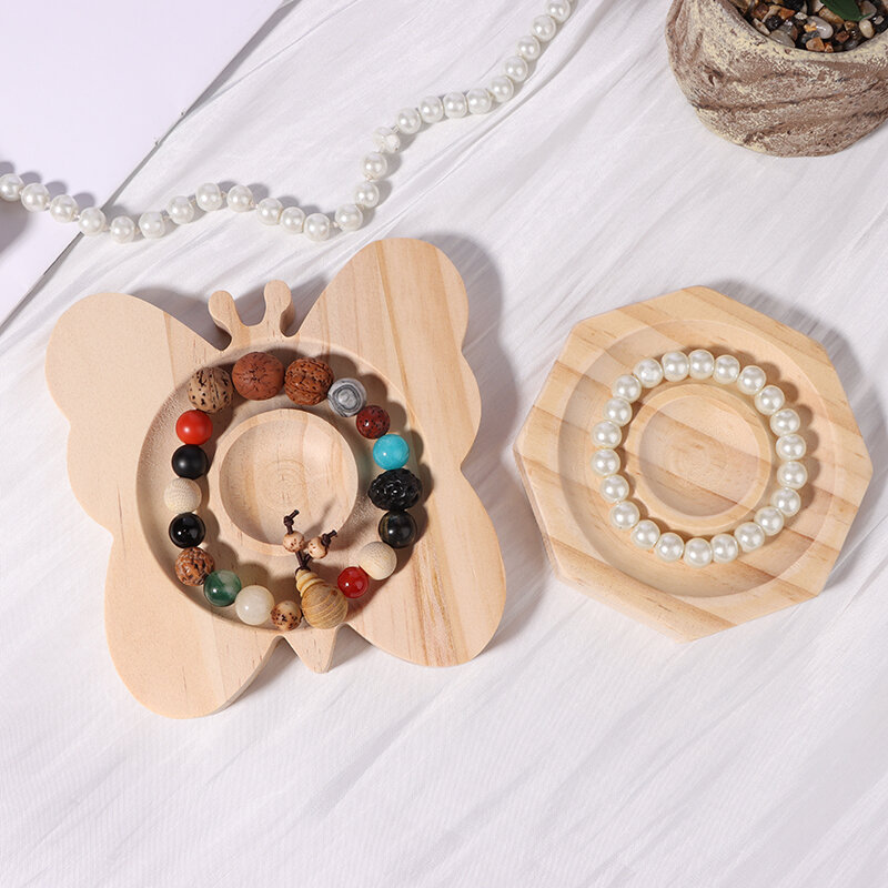 Braccialetto Display vassoio organizzatore di gioielli piatto fai da te perline vassoio bracciali anelli supporto artigianato vetrina regalo