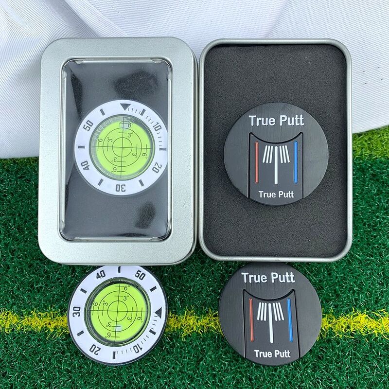 Level Reading Level Ball Marker para Meninos, magnético, destacável Golf Ball Marker, Red High Precision, Golf Hat Clip Marker