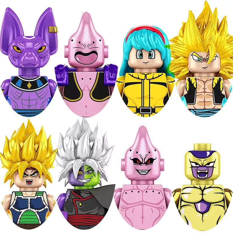 KF6193 Dragon Ball Anime Mini Buliding Blocks Son Goku Frieza zama Action Figures assemblaggio giocattoli bambini compleanno regalo di natale