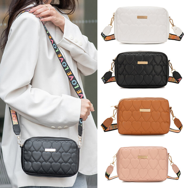 New Fashion Women's Small Crossbody Bag PU Leather Messenger Bag Zipper Handbag Purse Y2K Stylish Travel Bag for Female
