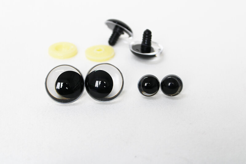 20pcs  new design  12mm 14mm 16mm 18mm 20mm 23mm 28mm clear Round  Cartoon toy safety eyes  eyes eyes with handpress washer