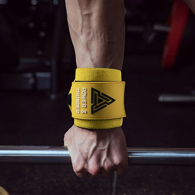 1 пара фитнес-браслетов премиум-класса с поддержкой запястья защищает ваше запястье во время тренировок в тренажерном зале, идеально подходит для интенсивной становой тяги в жиме лежа