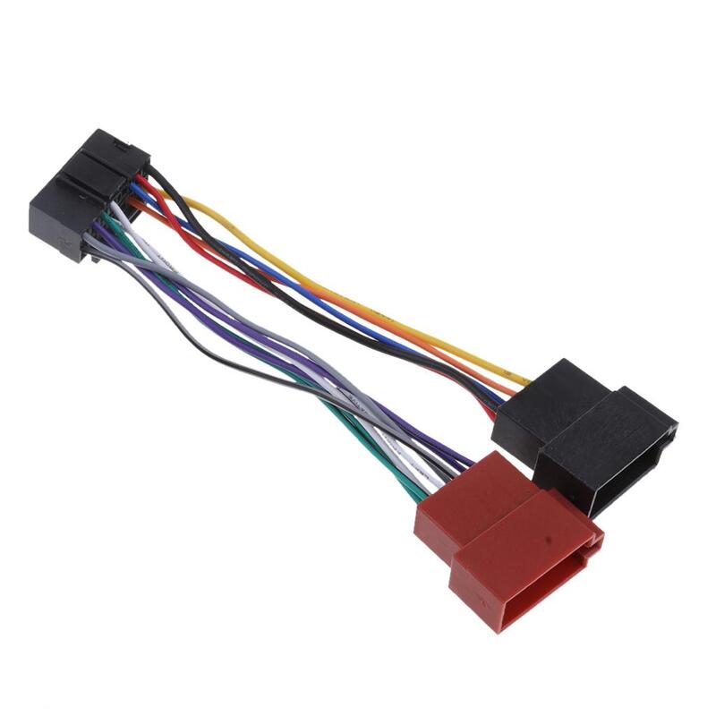 Arnês conector cabo adaptador para JVC, rádio estéreo, fio ISO chumbo, 16 Pin