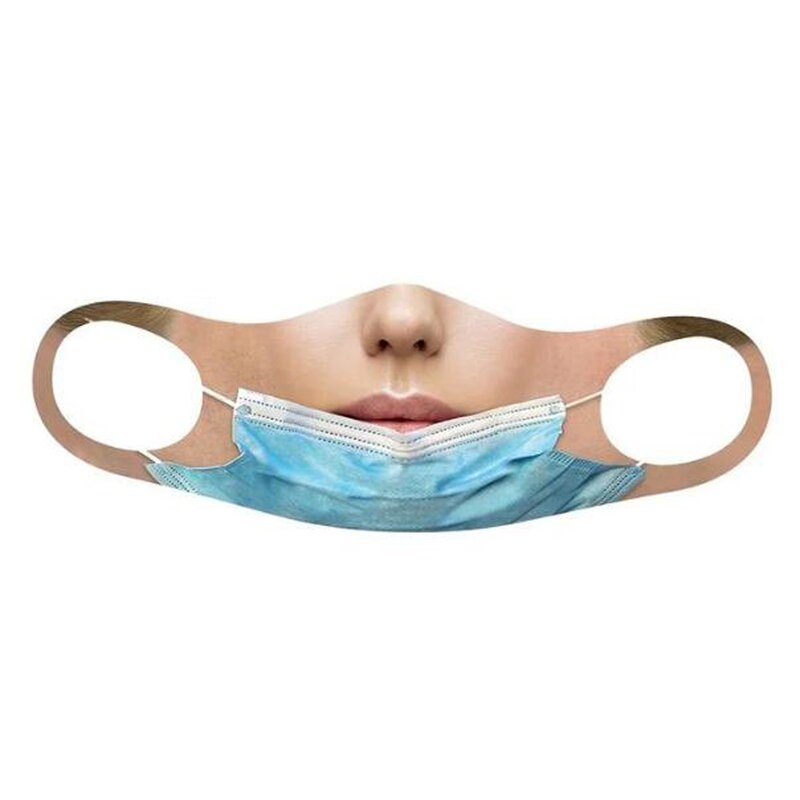 маска Outdoor Zmywalne i wielokrotnego użytku maski ochronne dla dorosłych Zabawny i zabawny nadruk oralny Maska neutralna Długotrwała wygodna maska