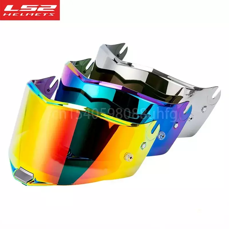 Visera para casco de motocicleta THUNDER LS2 FF805, transparente, cromado, rojo, Extra Shield, Original