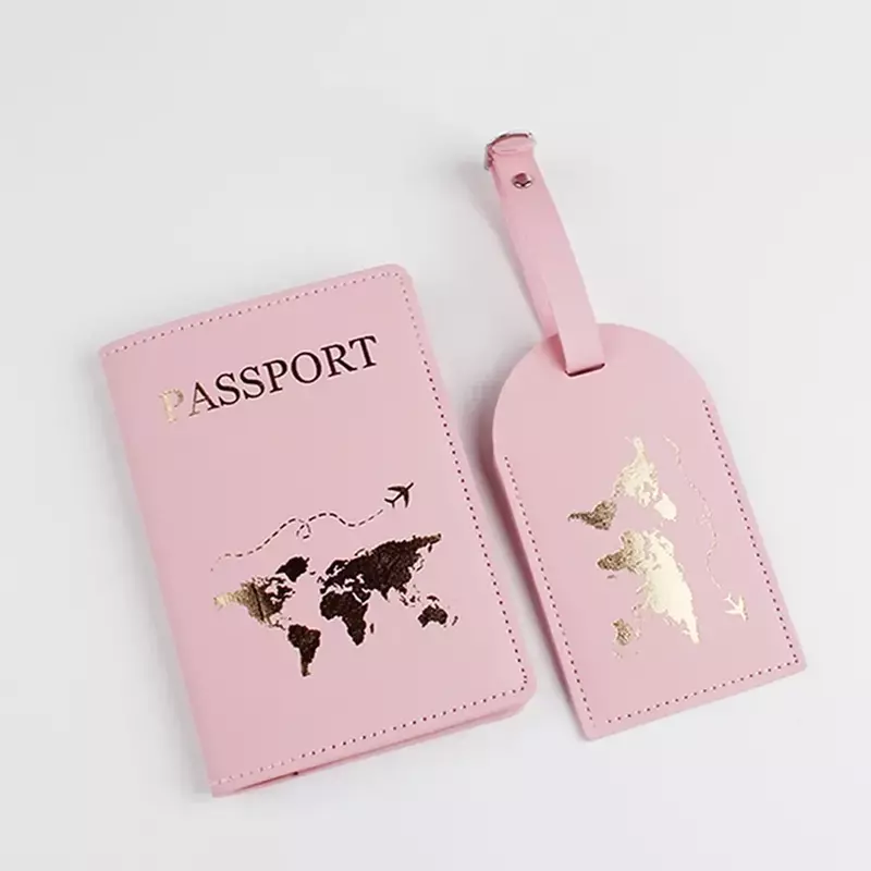 Travel Men Women Fashion Passport Holder Case Credit Card Wallet New Pu Leather Waterproof Passport Cover with Card Holder