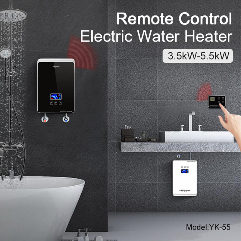 Free Shipping Thailand Electric Saver Remote Control Instant Bathroom Water Heater Wall Mounted