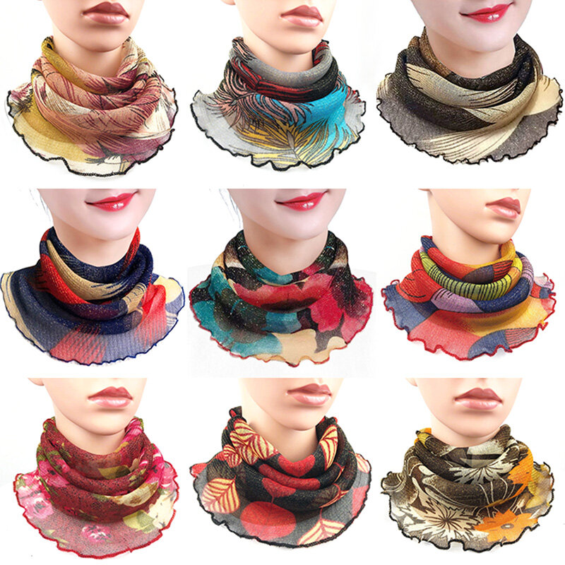 Женский шифоновый шарф с защитой от УФ-лучей