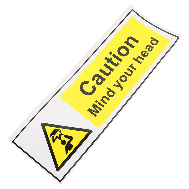 Stiker kepala hati-hati, Stiker Pvc peringatan rekat sendiri, tanda izin atas kepala rendah