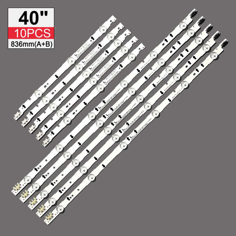 1 zestaw = 10 sztuk listwa oświetleniowa LED dla sam-sung UE40H6200 D4GE-400DCA-R2 R1 400DCB-R2 R1 BN96-30450A 30449A BN96-38890A 38889A 30417
