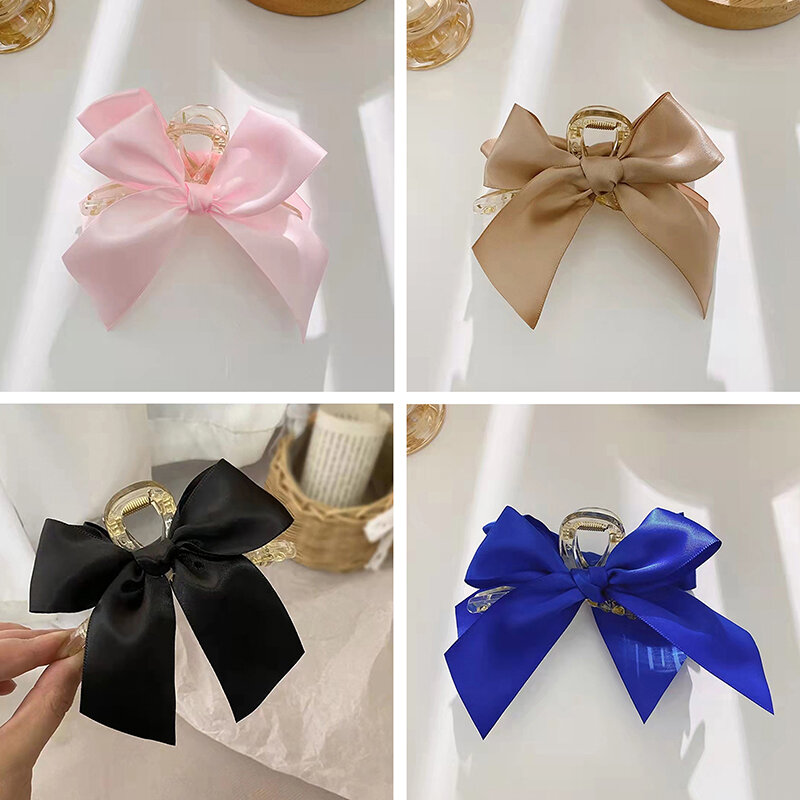 Korea Sweet ig Bow Hair Claw Clips Bowknot Hairclips Hairpin for Lovely Girls Clamp Hairpin Hair Accessories