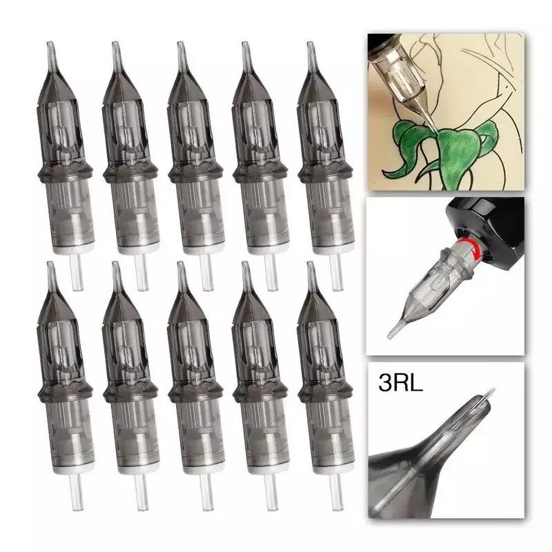 50PCS Mixed Cartridge Original Cartridge Tattoo Needles RL RS RM M1 F Disposable Sterilized Safety Tattoo Needles for Cartridge