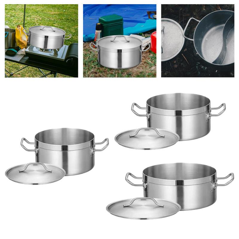 ふた付きステンレス鋼の植木鉢,深い鍋,キッチン,家庭,商業用の頑丈な鍋