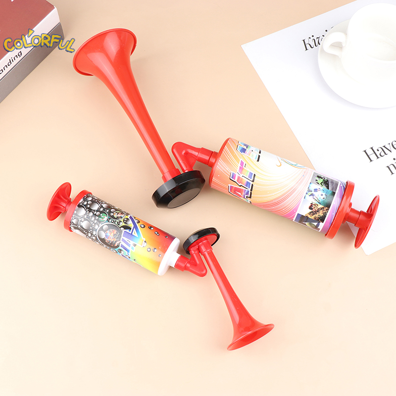 Vuvuzela-bocina de aire de fútbol para animación, tubo de plástico de baja voz, altavoz ligero, bocinas de porristas, empuje la bomba, bocina de aire de Gas