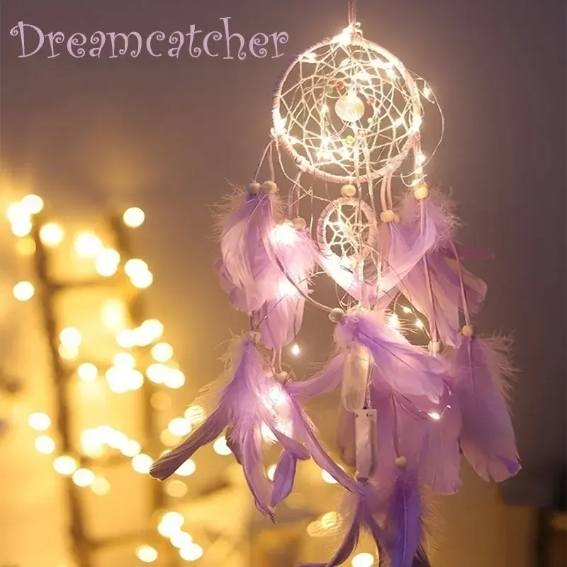Dromenvanger Met Nachtlampjes Kralen Nachtlampje Wanddecoratie Handgemaakt Huis Kinderkamer Versiering Ornament Cadeau