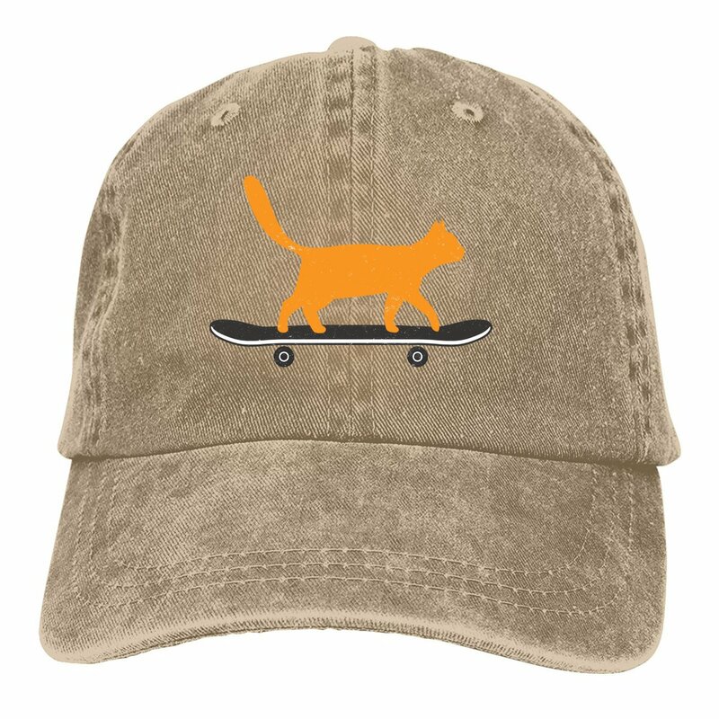 남녀공용 스케이트 보드 고양이 야구 모자, 피크 캡, 스케이트 보드 태양 쉐이드 모자