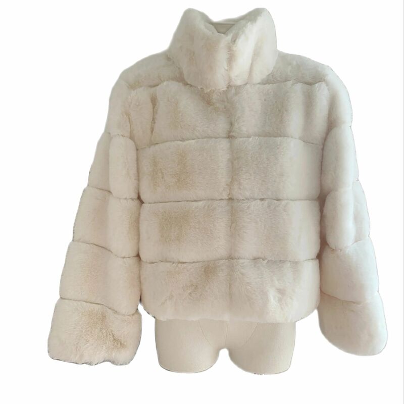 Abrigo de piel sintética para mujer, abrigo suelto, suave, gran oferta, cálido, corte corto, moda, invierno, Otoño, novedad