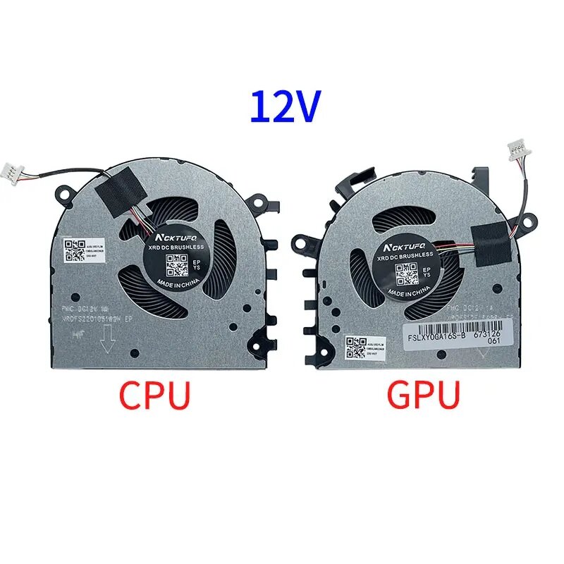 Ventilador de refrigeração portátil, CPU, 12V, para Lenovo Xiaoxin Pro 16 YOGA 16s 2021, DFSCL12E16486H FNRF DFSCK220105182H FNRG, Novo