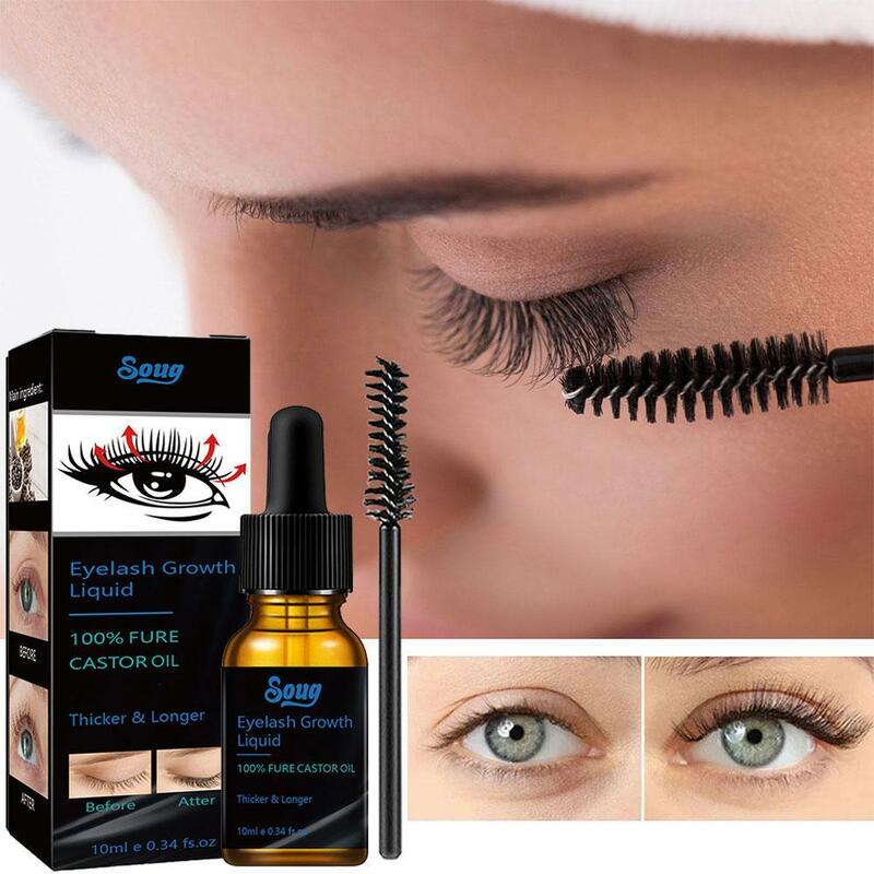 10ML Natural Castor Oil Lash Boost Lash Growth Oil Eyelash Primer Castor Oil Eyebrow Lash Boost To Grow Lashes For Men Wome M8Q2