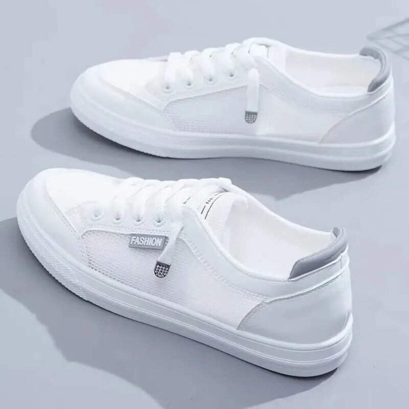 Little White Shoes Women's Spring/Summer New Mesh Shoes Breathable Mesh Versatile Thin Casual Thick Sole Shoe