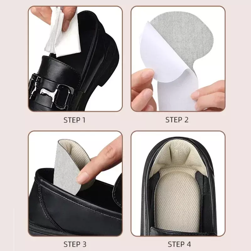 2 In 1 Soft Heel Sticker Antiwear Feet Inserts Pain Relief Protect Half Insoles Sneakers Back Sticker Inserts Shoe Pads Cushion