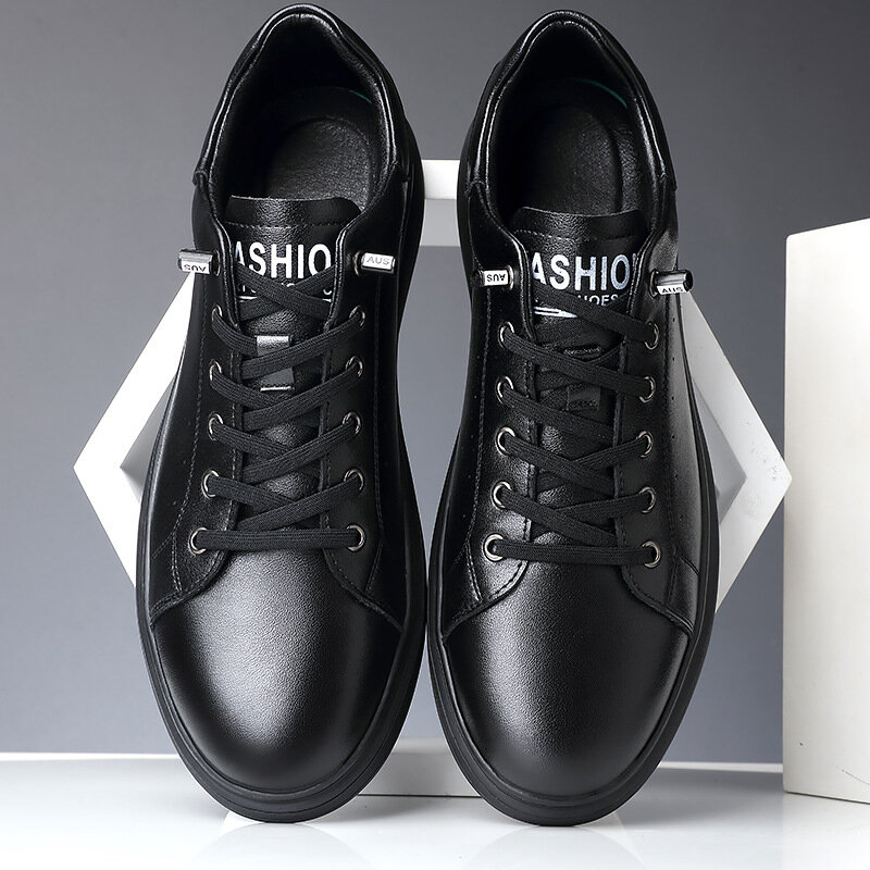 2024 moda Retro płaskie męskie buty designerskie nowe miękkie skórzane jednolite kolorowe buty męskie do chodzenia na zewnątrz