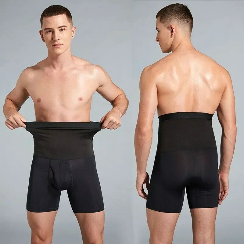 Pantalon de sport amincissant pour homme, short de course, sous-vêtement brûlant les graisses, pantalon de sumanquer, taille haute, sauna, fitness, nouveau