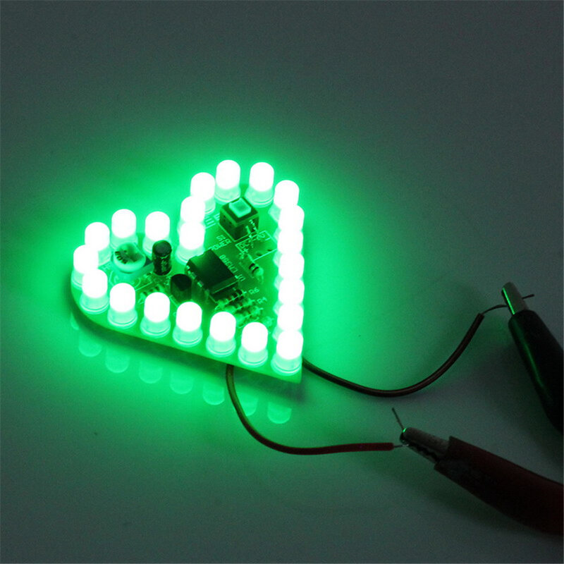 Herzform Atem lampe Kit LED Blinklicht DIY Kit DC 4-6V elektronische Produktion für Lern labor