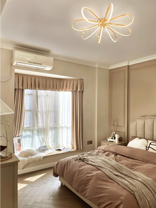 Современный светодиодный потолочный светильник, роскошное освещение для гостиной, спальни, геометрический потолочный светильник, теплый р...