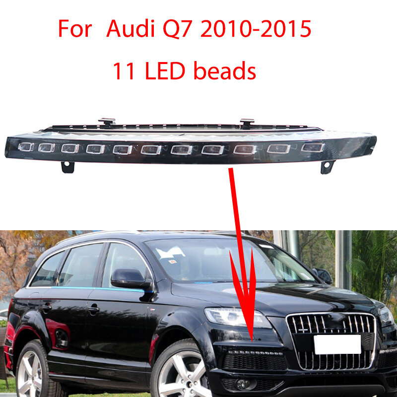 아우디 Q7 2010-2015 자동차 방향 지시등, 주행 램프, LED 방향 지시등, 11 LED 조명, 4L0953041E 4L0953042E Q7