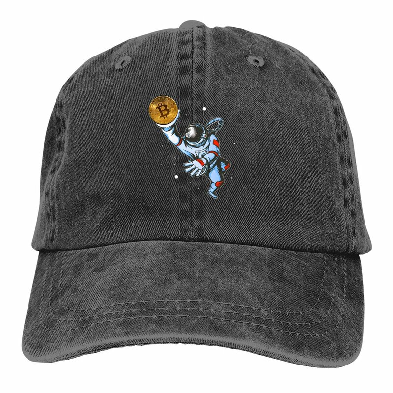 HODL BTC 남녀공용 야구 모자, 바이저 보호 스냅백, 재미있는 우주 비행사, 비트코인 모자