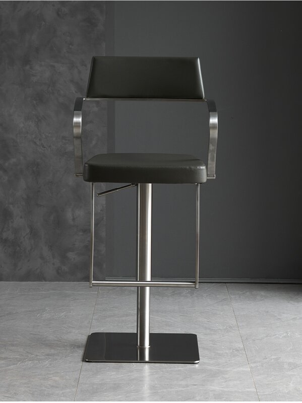 Барный стул, подъемник со спинкой, поворотная барная одежда, спортивное кресло, современный высокий стул из нержавеющей стали, кухонная стойка, стулья, обеденный стул
