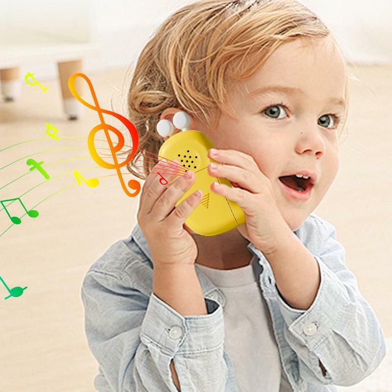 ToyMusic teléfono con sonido para niños, juguetes para dormir, juguete de música para bebés, teléfono de dibujos animados para niños, juguete educativo temprano para niños