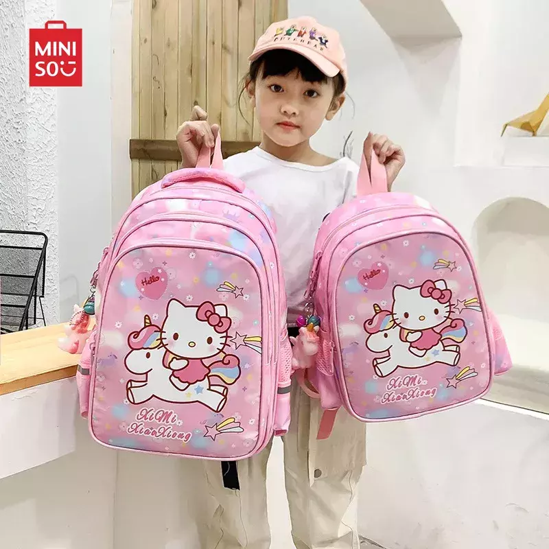 Cartoon KT Cat Children's School Bag Kindergarten Children's Girl Backpack Hello Kitty Birthday Gift Pupil Kid Large Capacity