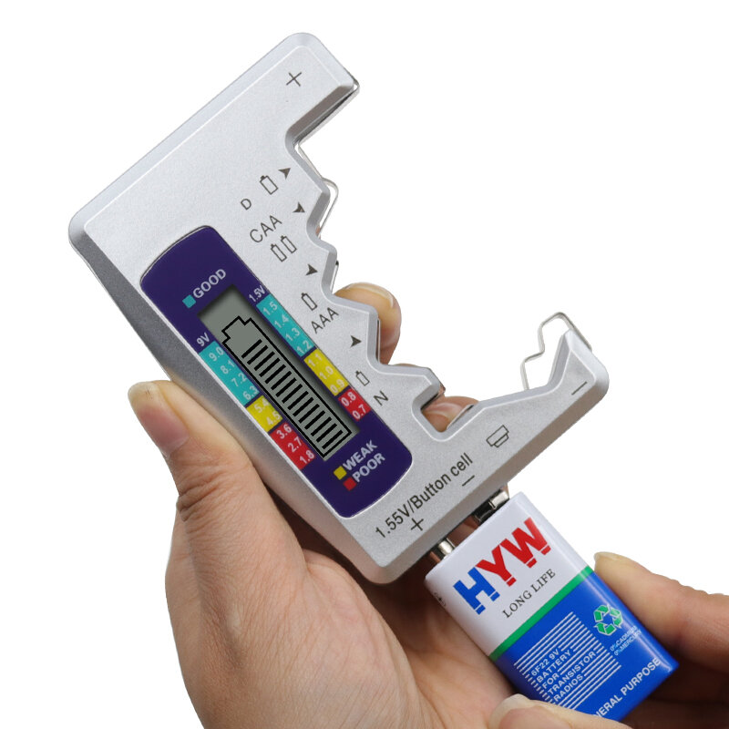 Batteries Tester Digital Capacity Universal Button For Lithum N /AAA/CAA/D/1.5V Cell Batteries Tester Checker BT168 Power