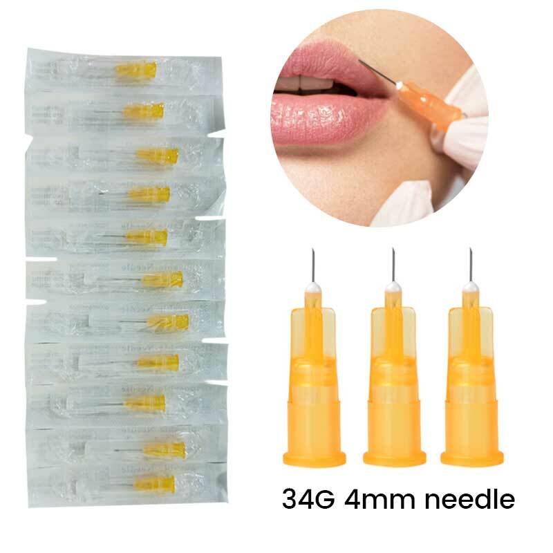 Disposable Painless MesoNeedle 34g 4mm Small Needle Sharp Tip  For Beauty Needle Eyelid Lip Parts Tool