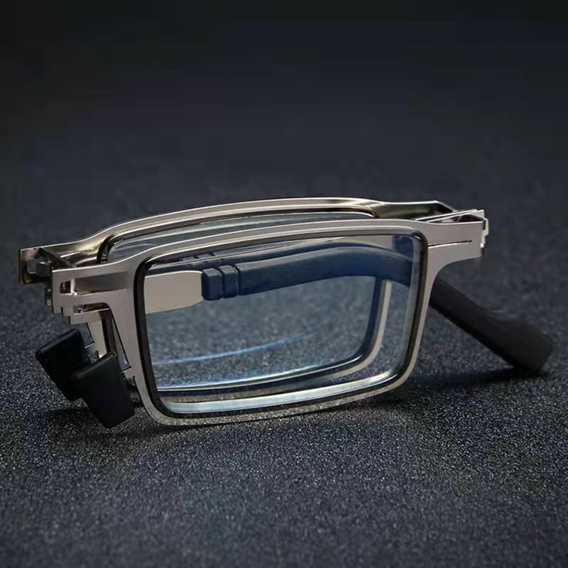 2022 Vintage Portable Foldable Unisex Anti-Blue Anti-radiation Reading Glasses Antifatigue Collapsible Computer Eyewear with Box