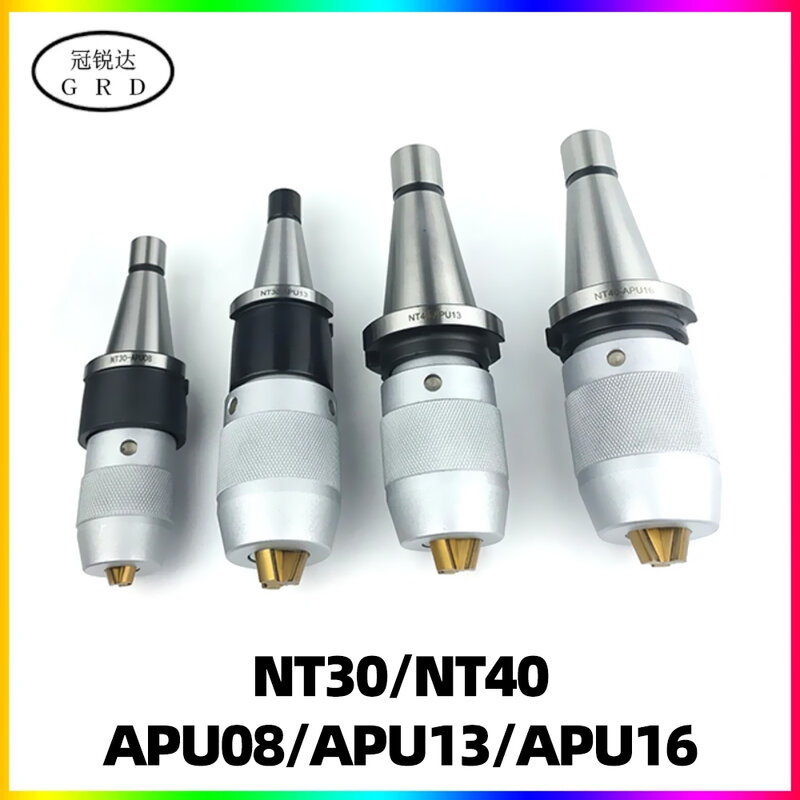 high-quality NT40 APU08 APU13 APU16 0.6-8mm 1-13mm 1-16mm Self-tightening Drill Connect Drill Clamp Machining Center Tool Handle