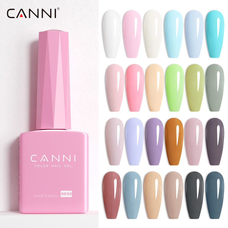 CANNI Hema Free Nail Gel Polish Christmas Red Color Collection Semi Permanent Nail Dehydrator Primer 9ml French Gorgeous Color