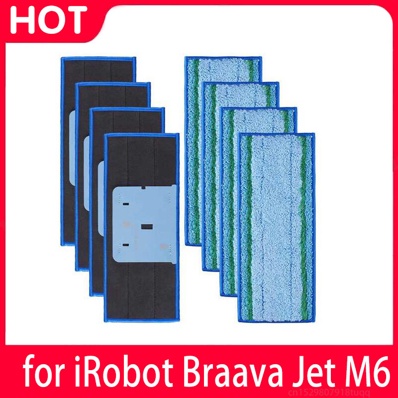 Tampone per mocio di ricambio compatibile per iRobot Braava Jet M6 accessori per mocio Robot cuscinetti lavabili per mocio