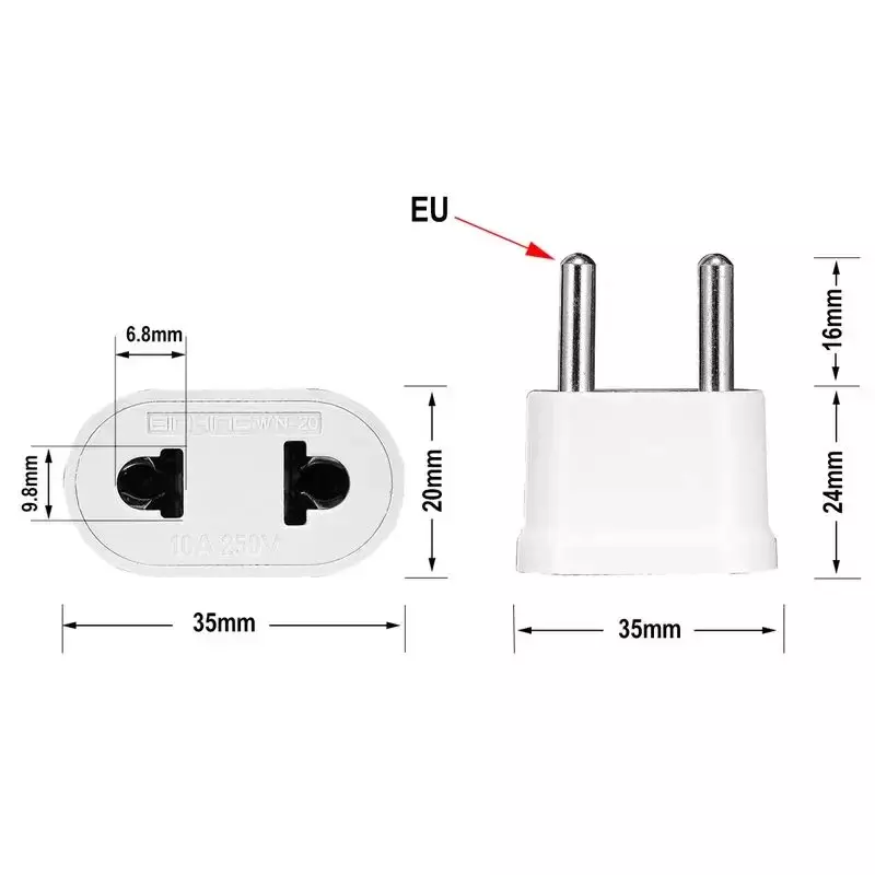 EU Stecker Adapter Sockel US Zu EU Plug Power Adapter Konverter Amerikanischen EU zu UNS Stecker Reise Adapter Steckdosen Ladegerät outlet