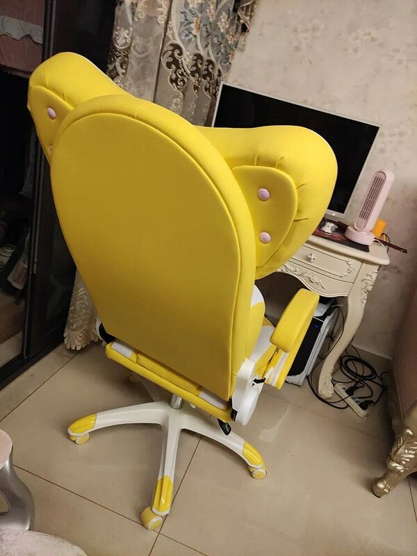 Компьютерное кресло розовое игровое, эргономичное офисное кресло для геймеров, красивое кресло для спальни, домашнее вращающееся кресло для подъема