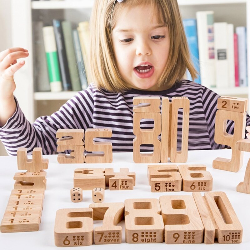 Blocchi impilabili per matematica, regali per bambini 1-3 blocchi per bilanciare i numeri