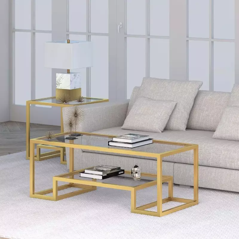 45 "breiter rechteckiger Couch tisch aus Messing, moderne Couch tische für Wohnzimmer,