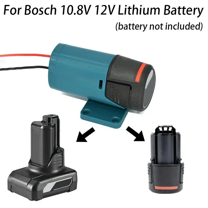 อะแดปเตอร์สำหรับ Bosch 10.8V 12V แบตเตอรี่ลิเธียมอะแดปเตอร์ล้อไฟฟ้า DIY ตัวแปลงสัญญาณเอาต์พุตตัวเชื่อมต่อแท่นชาร์จพร้อมสาย14AWG