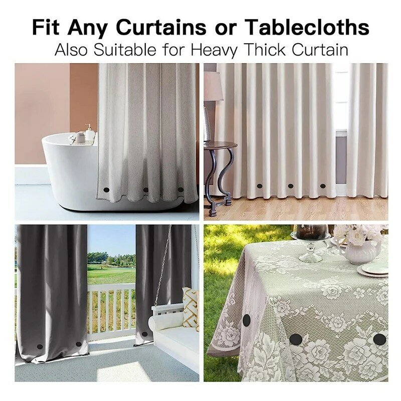 Shower Curtain Weights,Silicone Coated Strong Shower Curtain Magnets, Prevent Shower Curtain From Blowing 3 Pairs
