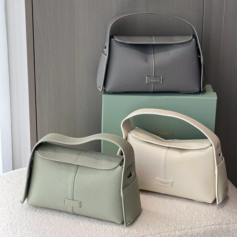 Songmont 2024 New Women's Tote Eave Bag Luxury Brand Designer Single Shoulder Crossbody Bag Leather Large Capacity Commuter Bags