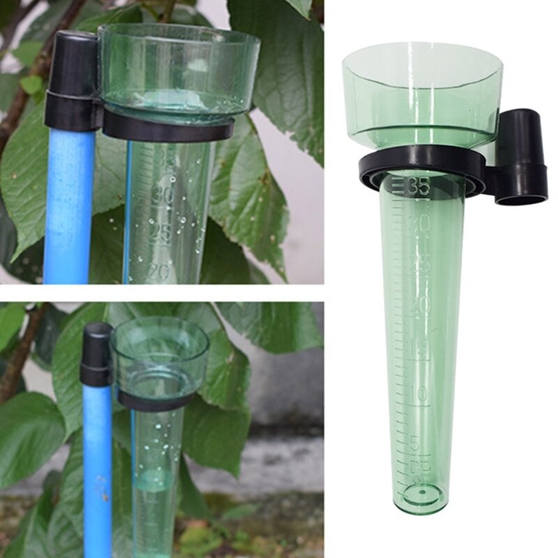 Garden Rain Gauges Plastic Inserted Rain Gauges Equipment for Outdoor Garden